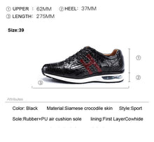 Load image into Gallery viewer, High-end Leisure Shoes Siamese crocodile skin Sneakers for men
